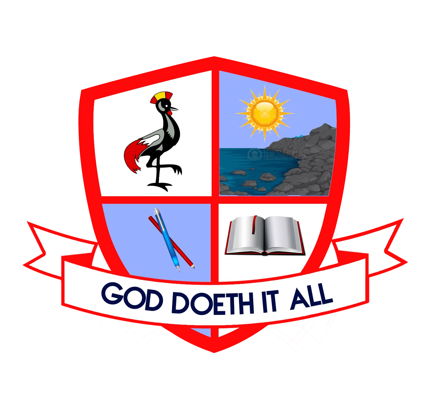Rise And Shine High School, Nitinda Logo